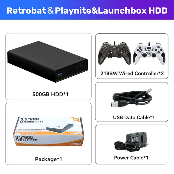 Hyper Base Mix 500G Portable Retro Game Console - 38,000+ Games