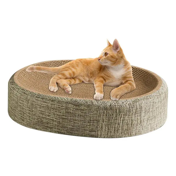 Oval Cat Scratcher Pad Bowl Nest and Pet Bed Mat