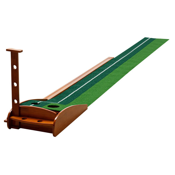 Indoor Golf Putting Mat with Ball Return & Club Holder