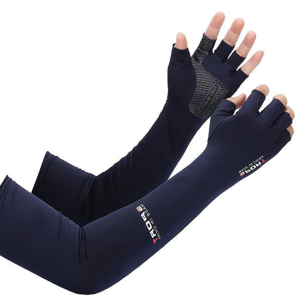 Unisex UV Protection Arm Sleeves with Fingerless Gloves