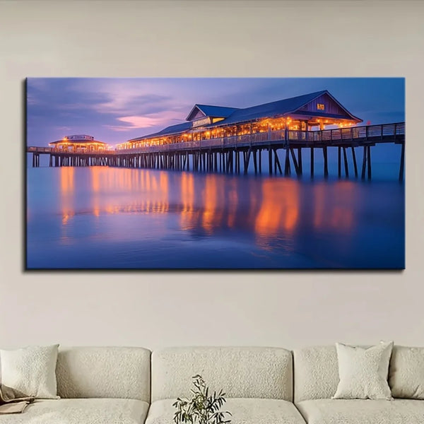 Sunset Lake Landscape Canvas Print