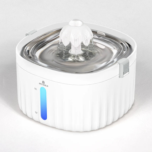 Automatic Cat Water Fountain with Steel Tray, Filter