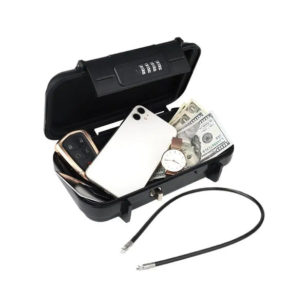 Travel Safe Lock Box with 4-Digit Code & Chain