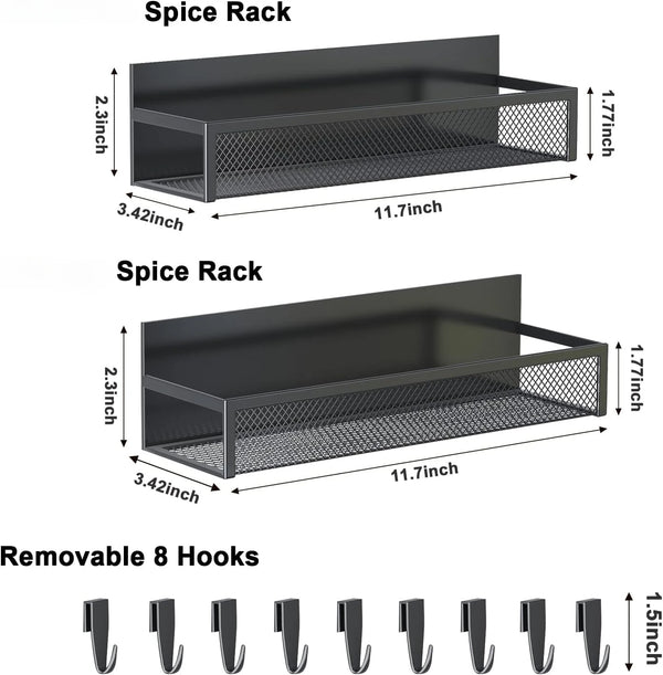 Magnetic Spice Rack Organizer for Refrigerator