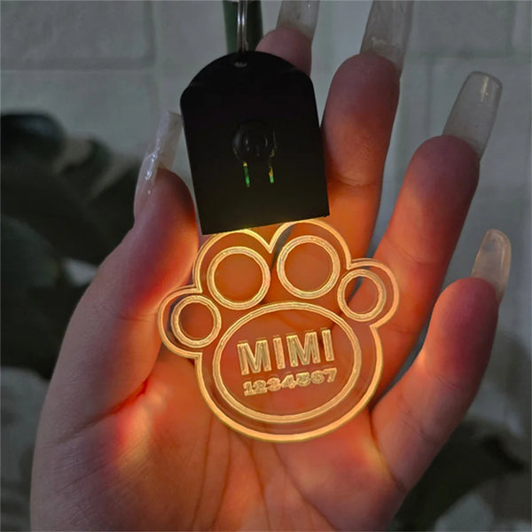 Custom Engraved Acrylic LED Dog Tag Light