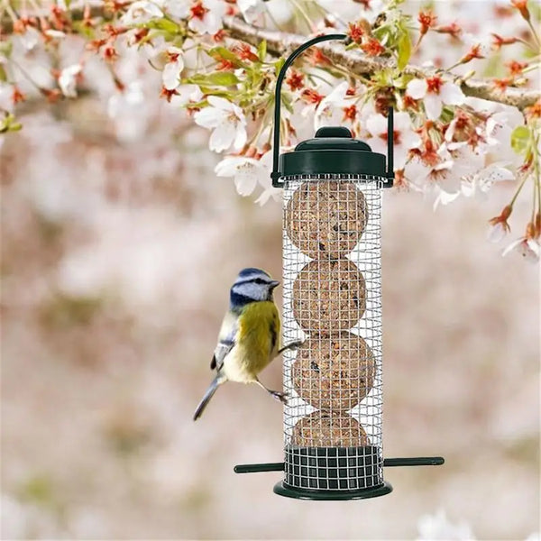 Outdoor Bird Fat Ball Feeder Grease Ball Holder Rack