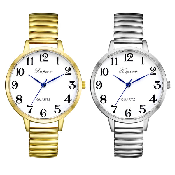 Large Dial Stainless Steel Women’s Watch