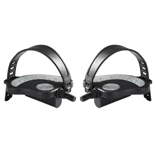 Universal Exercise Bike Pedals with Non-Slip Straps