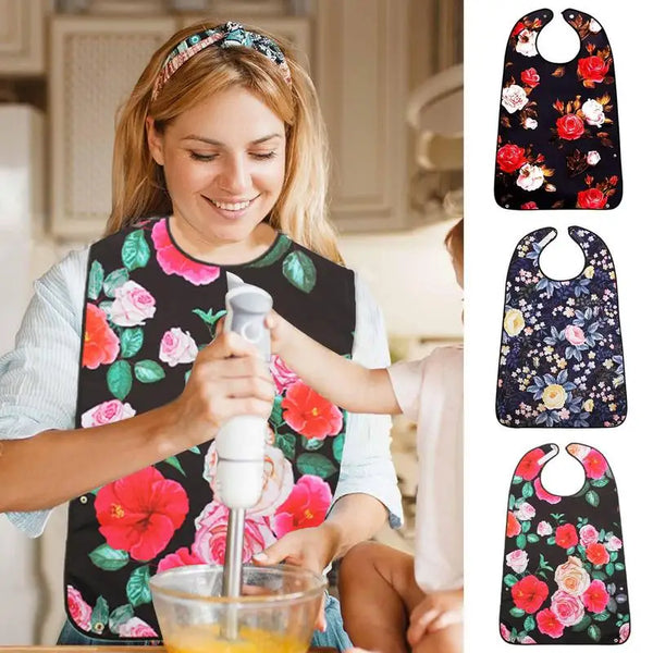 Reusable Adult Bib with Crumb Catcher