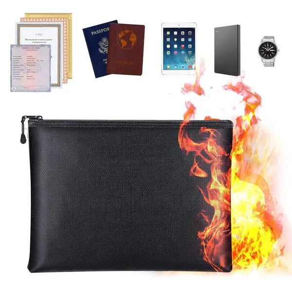 Fireproof Document Bag with Zipper Closure
